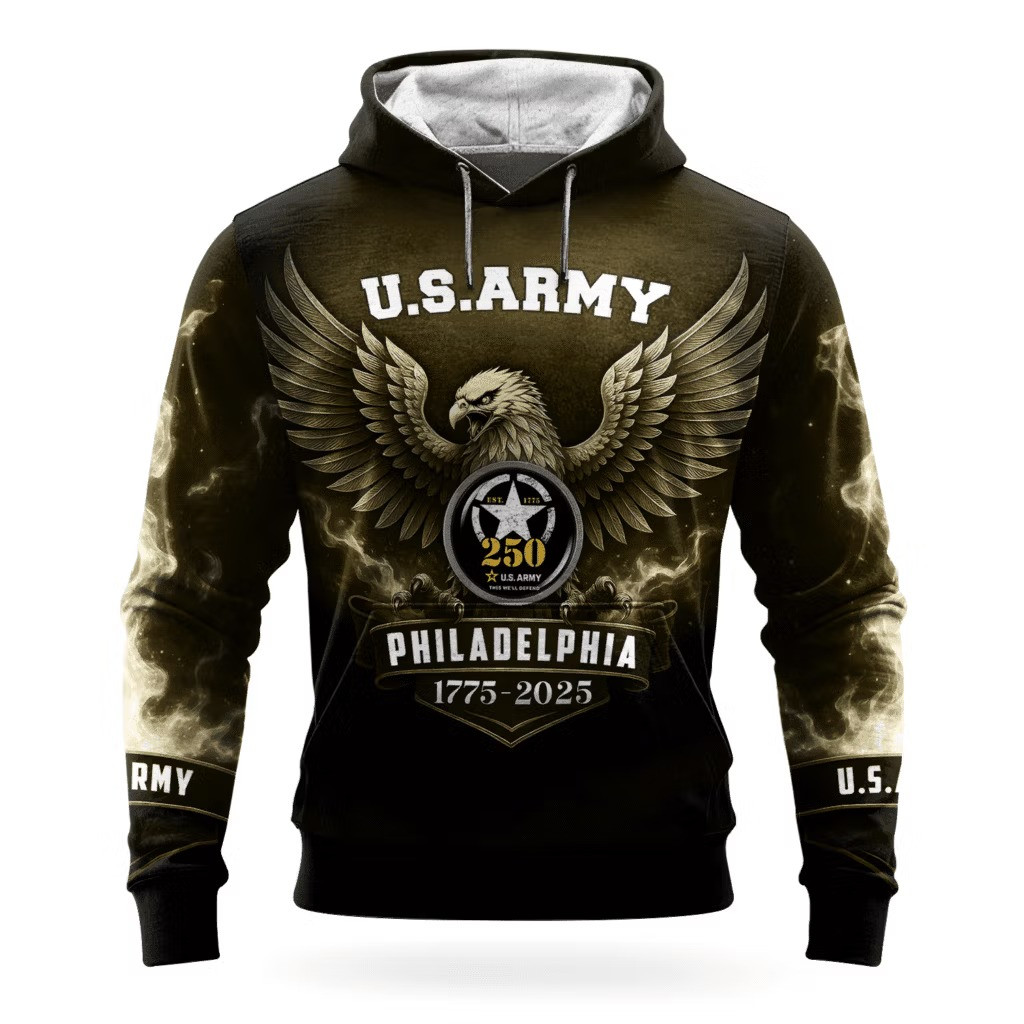 Eagle US Army This We'll Defend 250Th Anniversary Hoodie 1775 2025 Army Veteran Gift Ideas