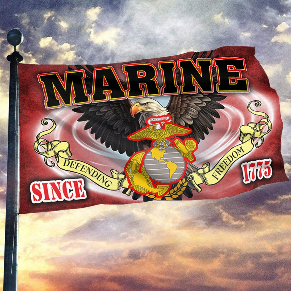 Eagle US Marine Corps Flag 250th Anniversary 1775 2025 USMC Merch Gift For Patriots