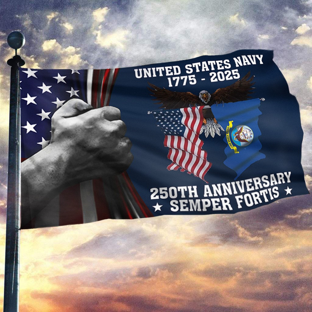 Eagle U.S. Navy 250Th Anniversary American Flag United States Navy Veteran House Decor Gifts