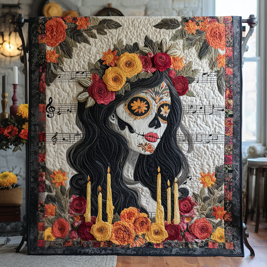 Eternal Catrina Quilted Blanket Day Of The Dead Blanket Gifts For The Family Christmas