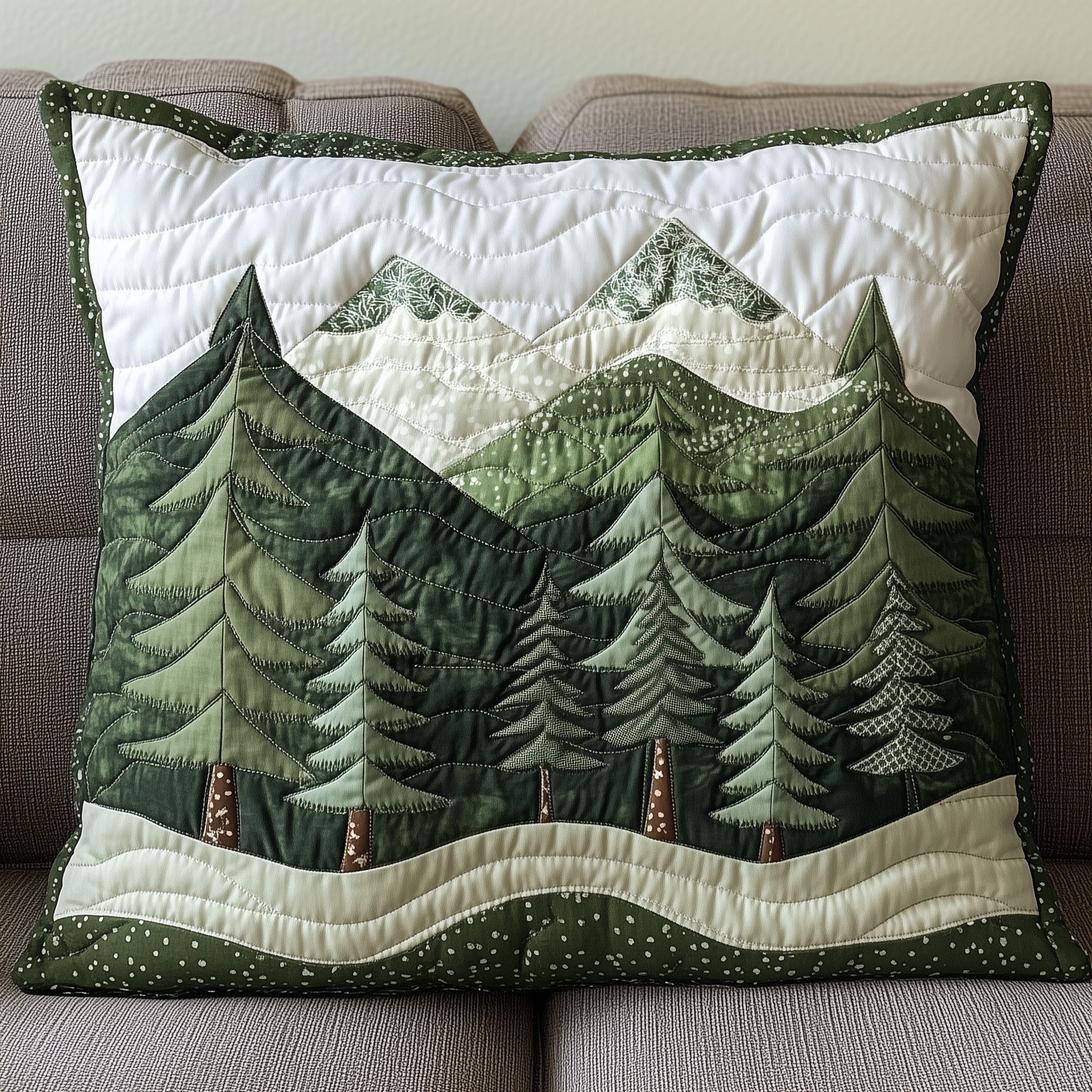 Forest Vibe Quilted Pillow Case Decorative Pillow Cover MerchChristmas Gifts To Give Grandparents