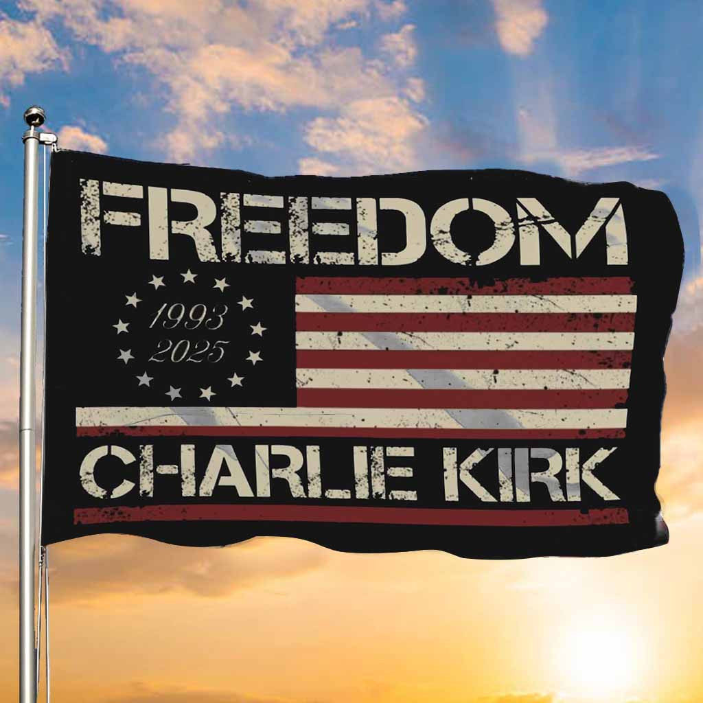 Freedom Charlie Kirk American Flag Honor Charlie Kirk Support Trump 47 Merchandise