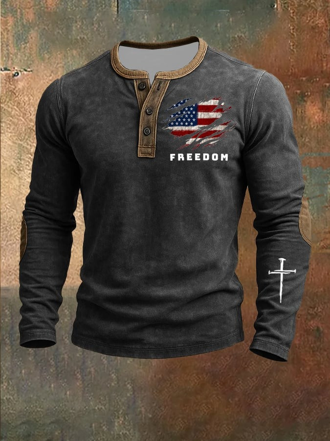 Freedom Charlie Kirk Button Up Long Sleeve Shirt Men's RIP Charlie Kirk Memorial Apparel - Image 2
