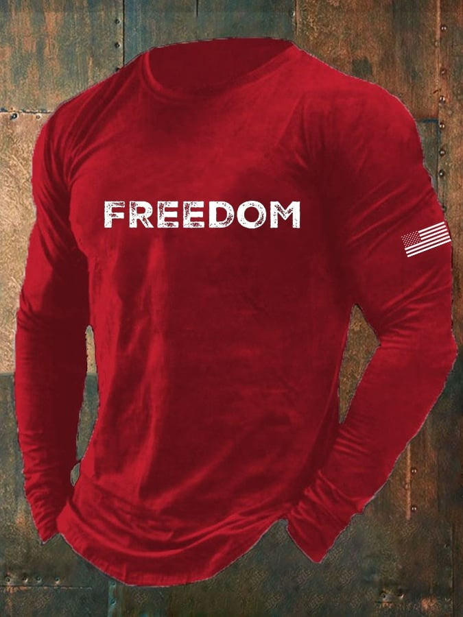 Freedom Charlie Kirk White Men's Long Sleeve Shirt Charlie Kirk Wore Apparel - Image 2