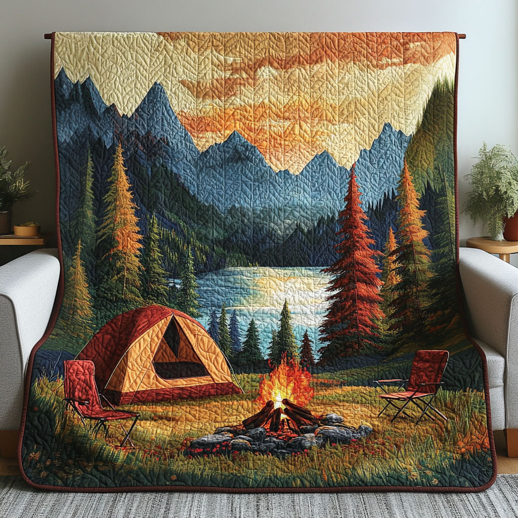 Golden Hour Getaway Quilted Blanket Christmas Room Decor Camping Gifts For Men Women