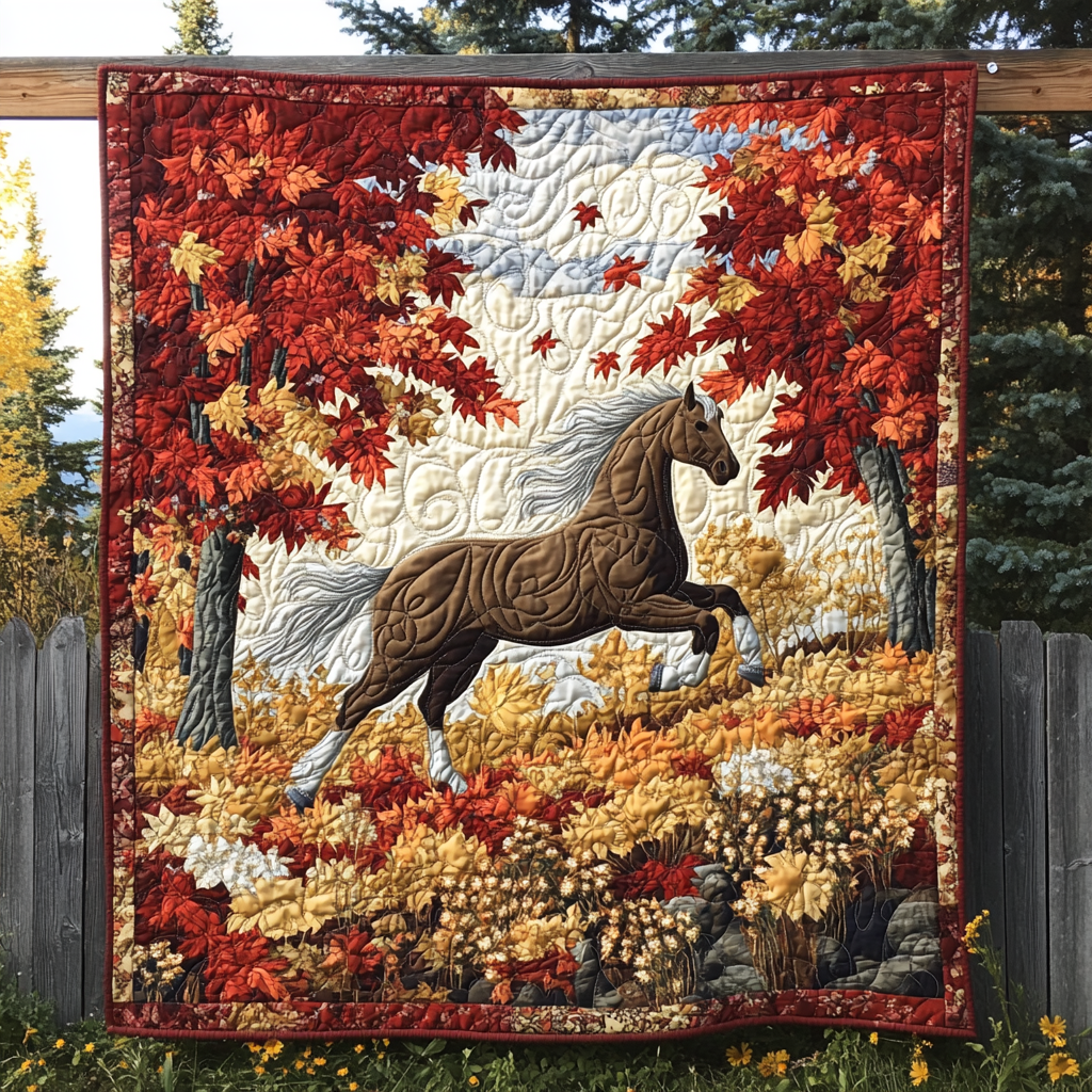 Horse Quilted Blanket Christmas Bedroom Decor Great Gifts For Horse Lovers - Image 3