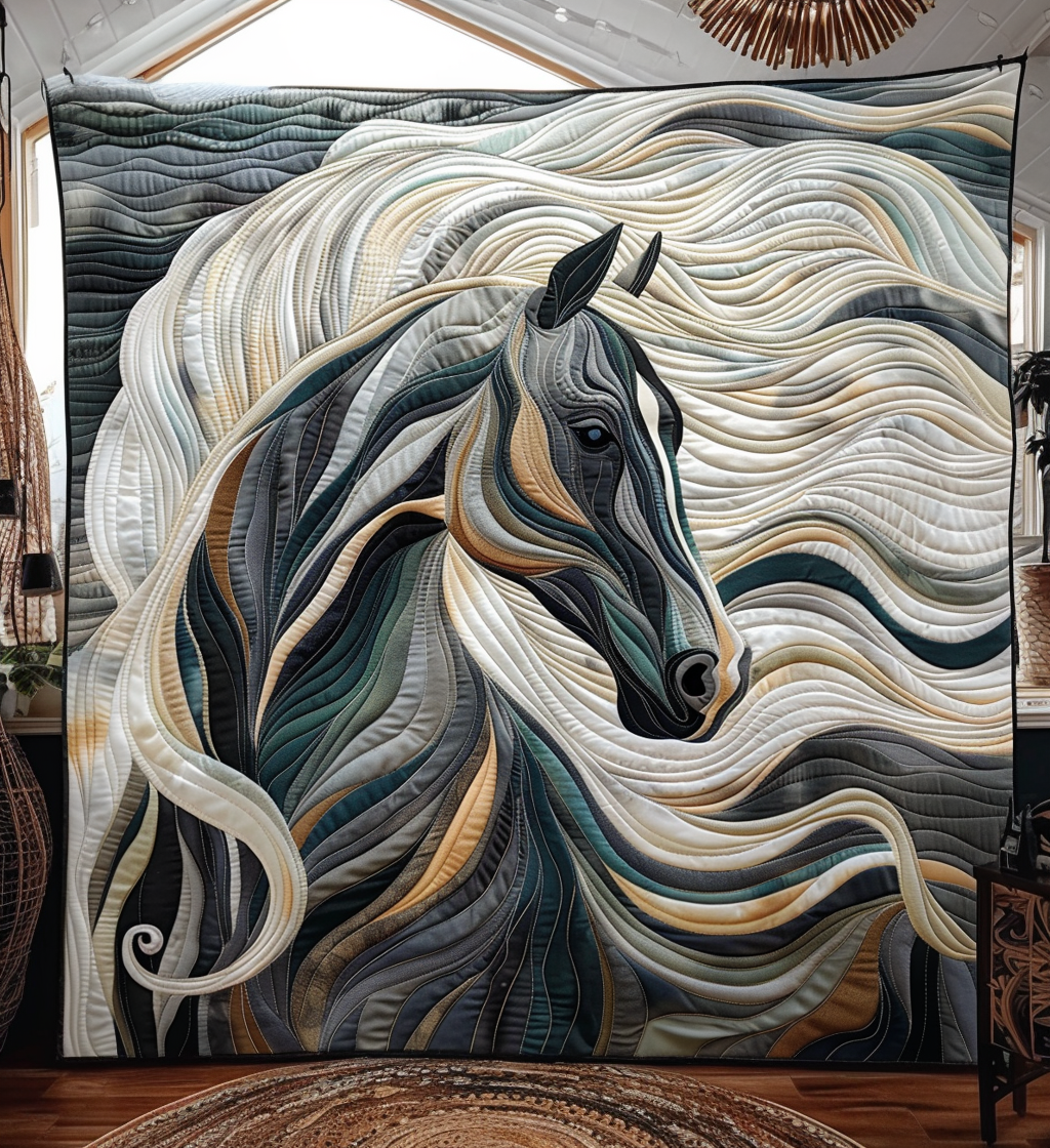 Horse Quilted Blanket Christmas Bedroom Decor Great Gifts For Horse Lovers - Image 5