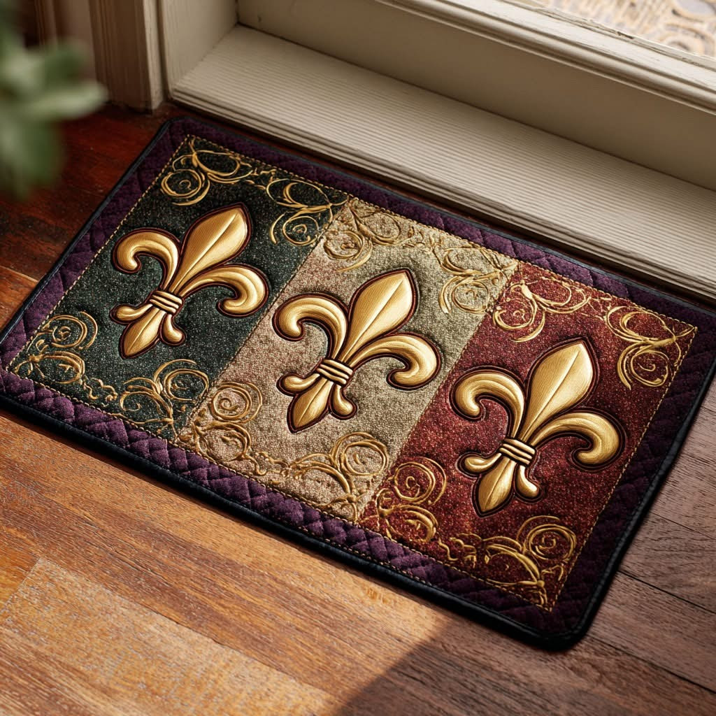 Mardi Gras Fleur De Lis Doormat New Orleans Carnival Welcome Mat Home Decoration