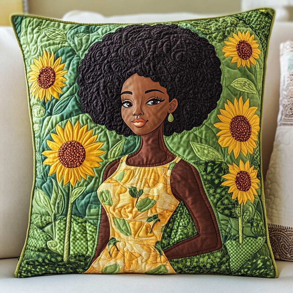 Melanin Pride Quilted Pillow Case Decorative Pillow Cover MerchBlack Women Melanin Gifts