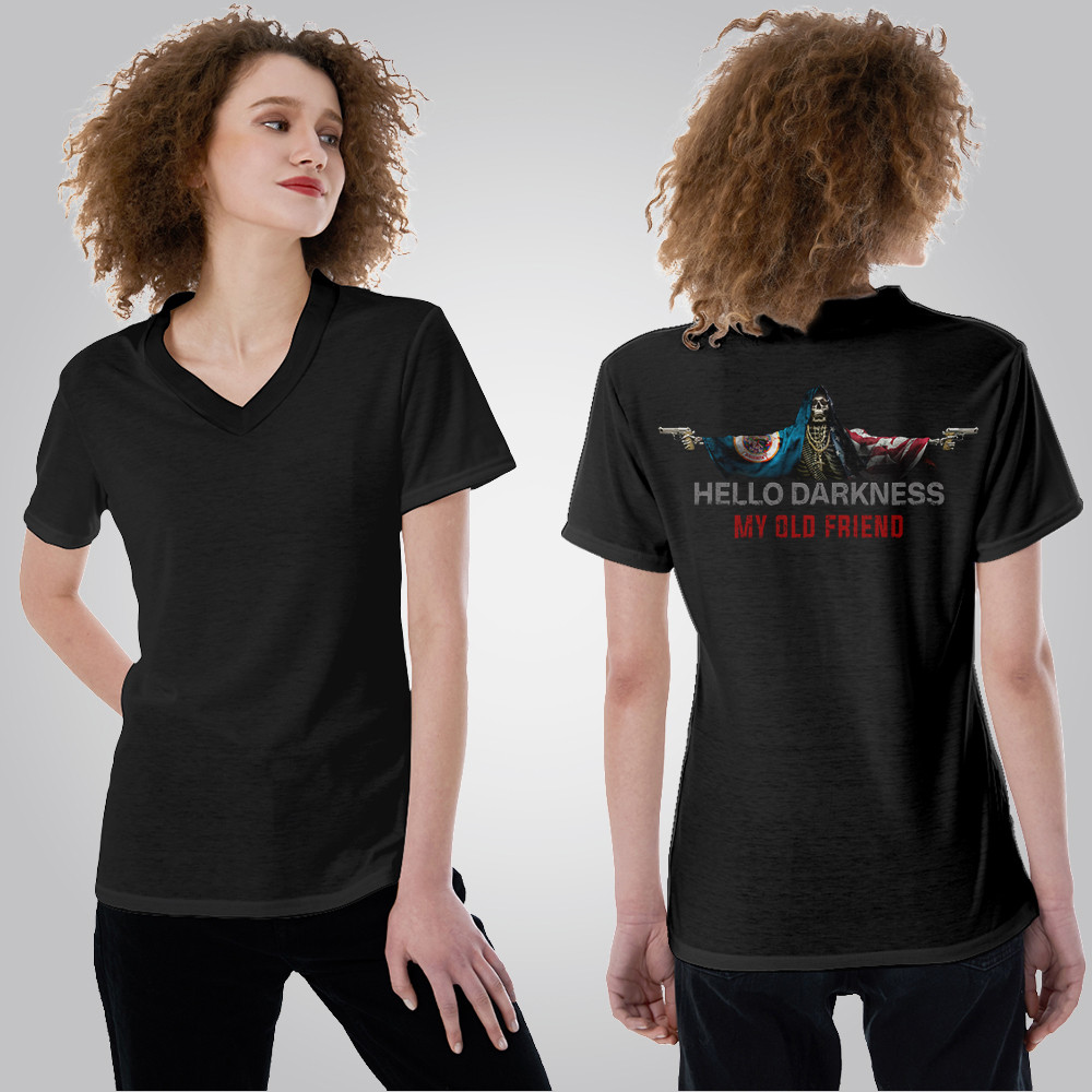 Minnesota Hello Darkness My Old Friend Shirt Minnesota Lover Skull Apparel Best Dad Gifts 2023 - Image 3
