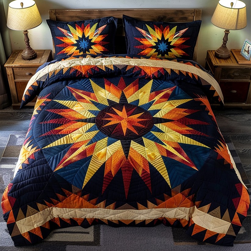 Native American Quilted Bedding Set Lakota Star Duvet Cover Sets Native American Gifts Ideas