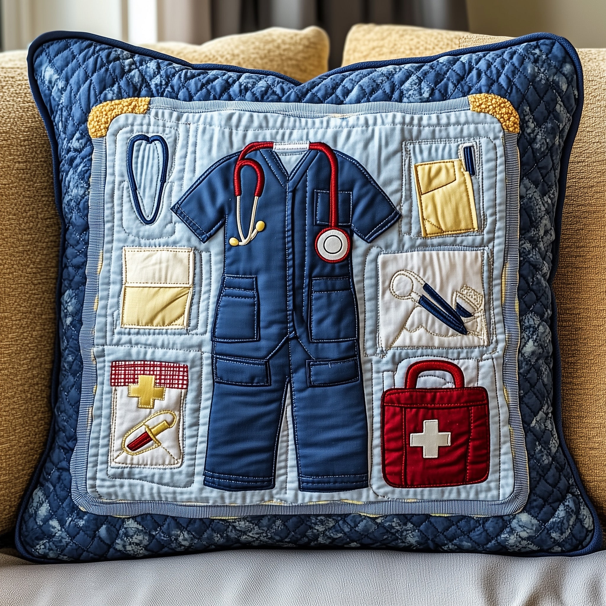 Nurse Life Quilted Pillow Case Pillow Protector CoverBest Xmas Gift For Nurses 
