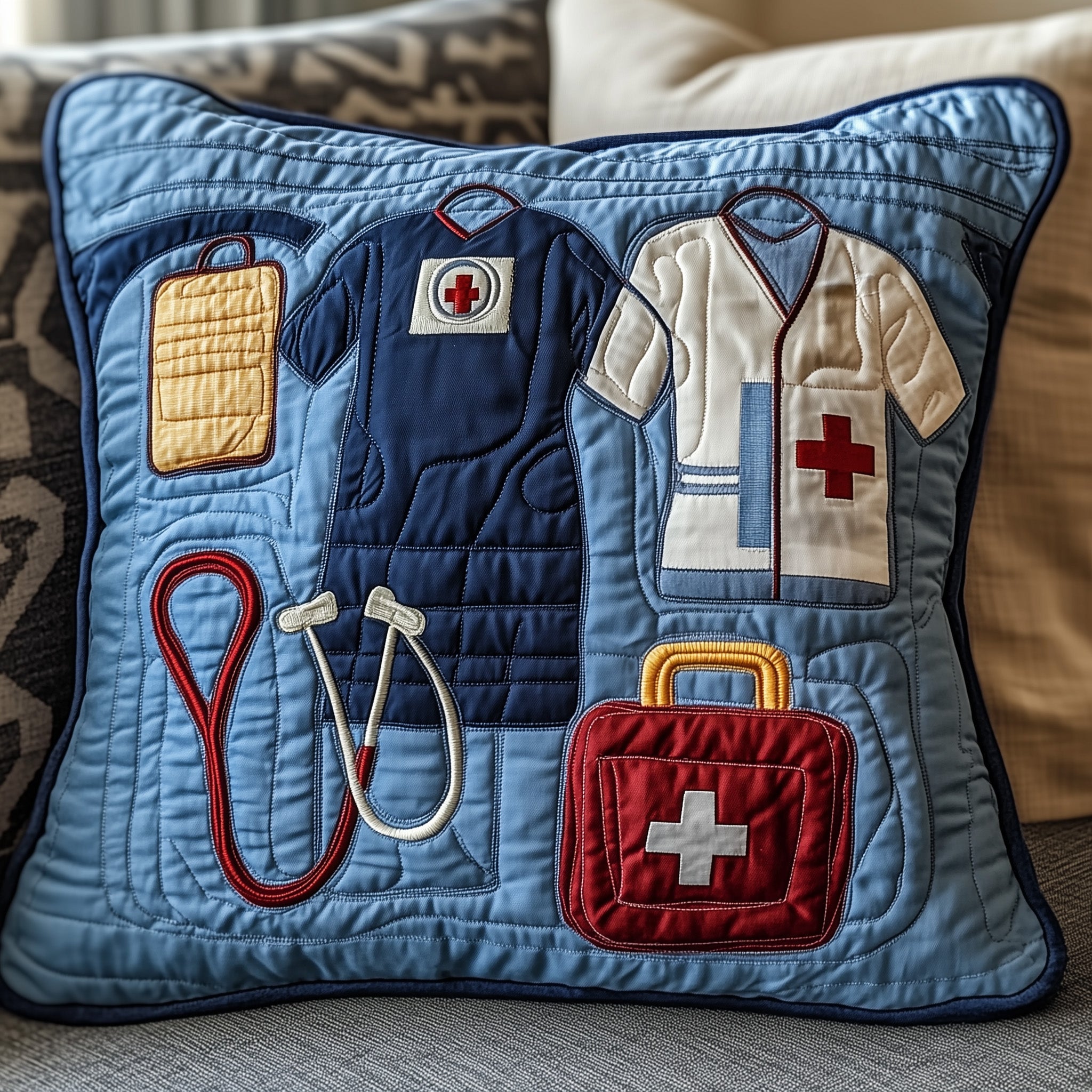 Nurse Life Quilted Pillow Case Pillow Protector CoverChristmas Gifts For Nurses