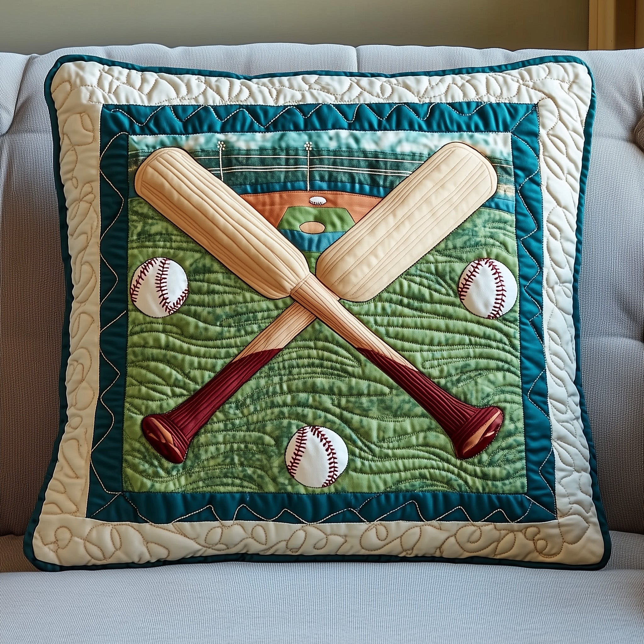 Pitch Perfect Quilted Pillow Case Pillow Protector CoverChristmas Gifts For Baseball Lovers