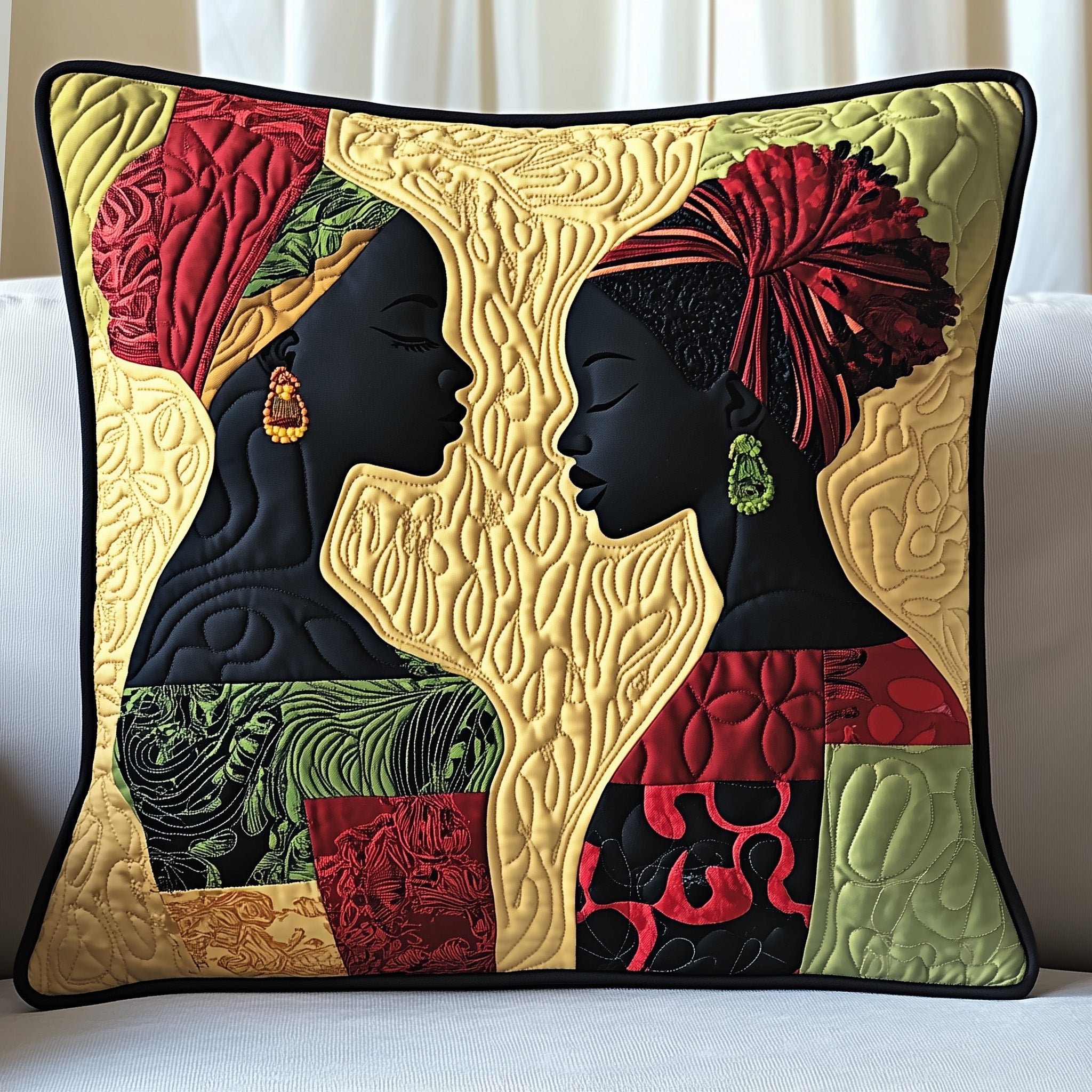 Proud Root Quilted Pillow Case Decorative Pillow Cover MerchAfrican American Gifts Melanin