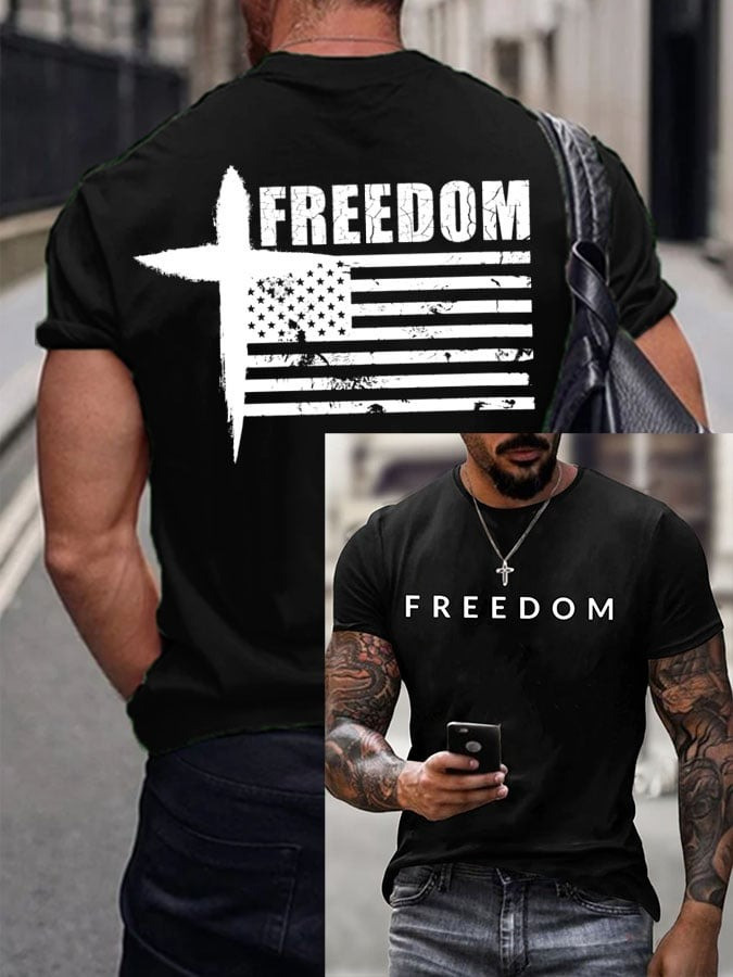 Red Charlie Kirk Day Freedom Tee Shirt Faith American Flag Wear Red On October 14 Birthday