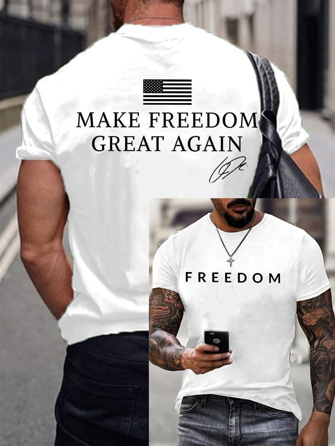 Red Charlie Kirk Day Freedom Tee Shirt Signed Make Freedom Great Again Memorial Clothing