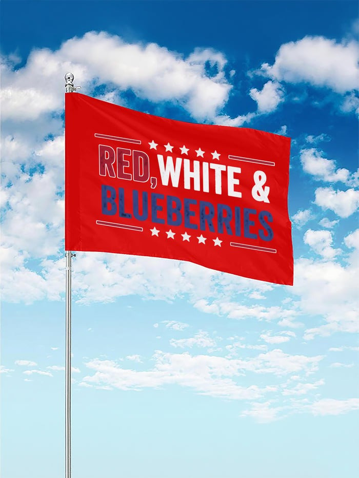 Red Charlie Kirk Flag Red White And Blueberries Flag Charlie Kirk Merchandise For Sale