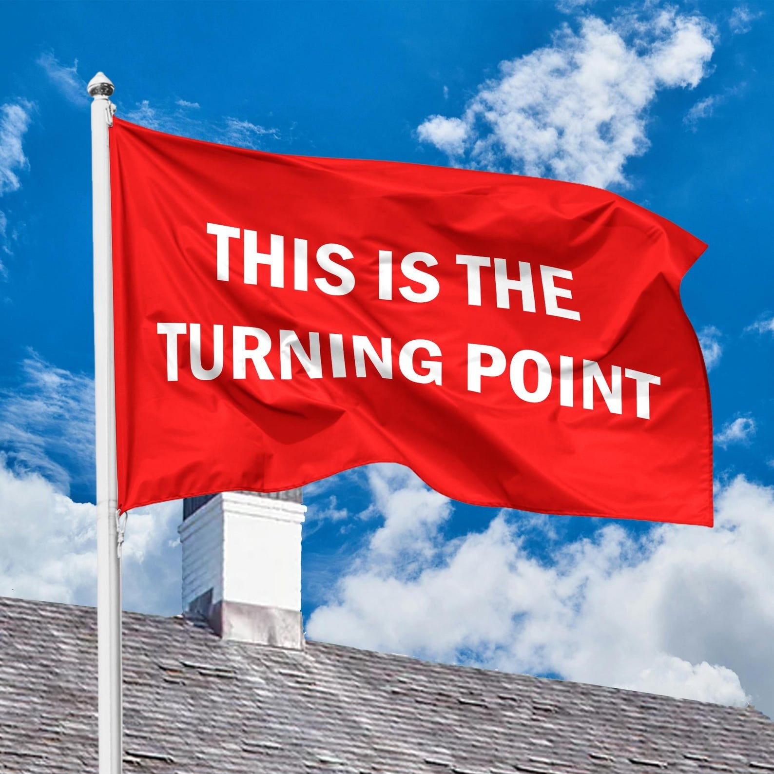 Red Charlie Kirk Flag This Is The Turning Point USA TPUSA October 14 Remembrance Day Merch