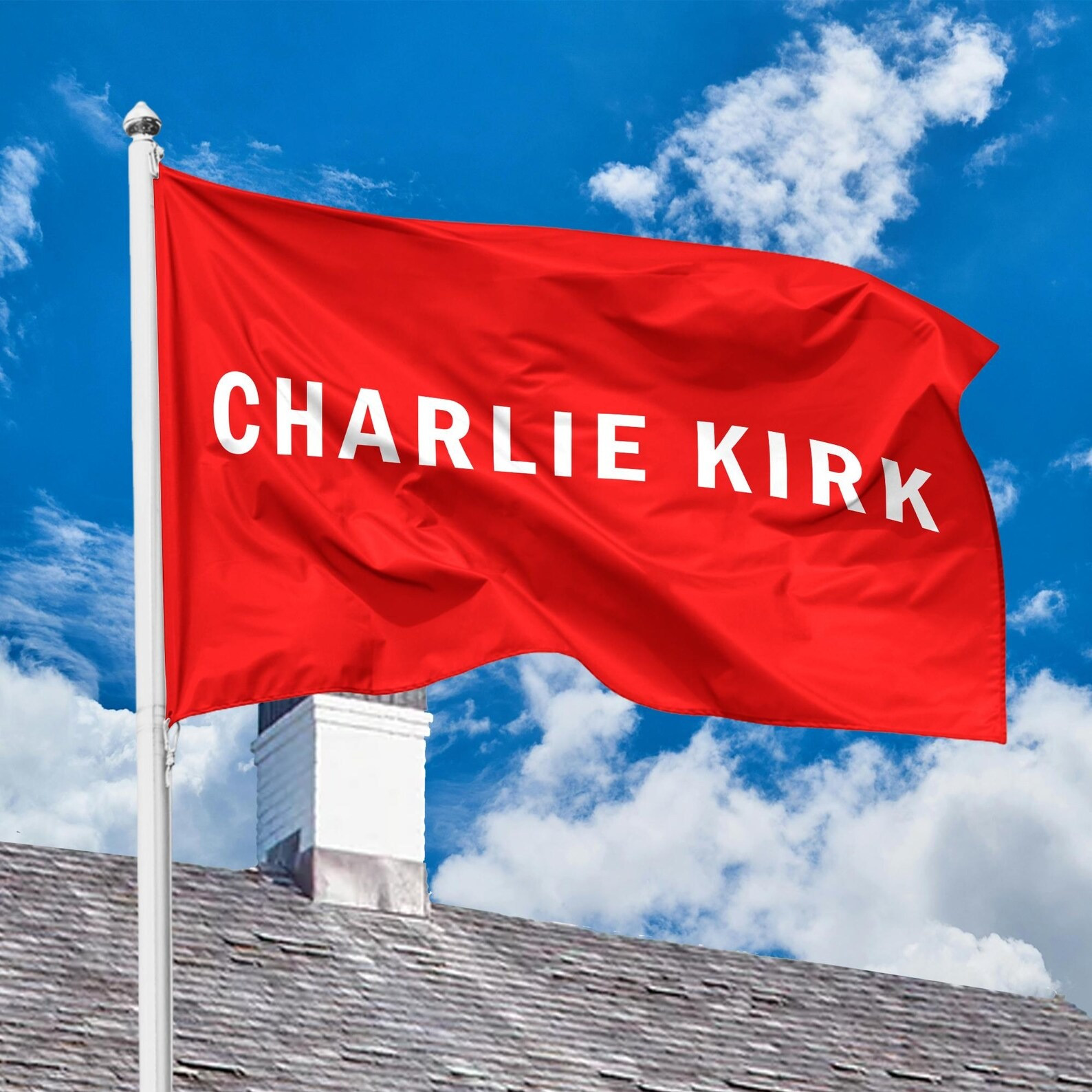 Red Charlie Kirk Freedom Flag Support October 14Th Charlie Kirk Day Tribute Merchandise