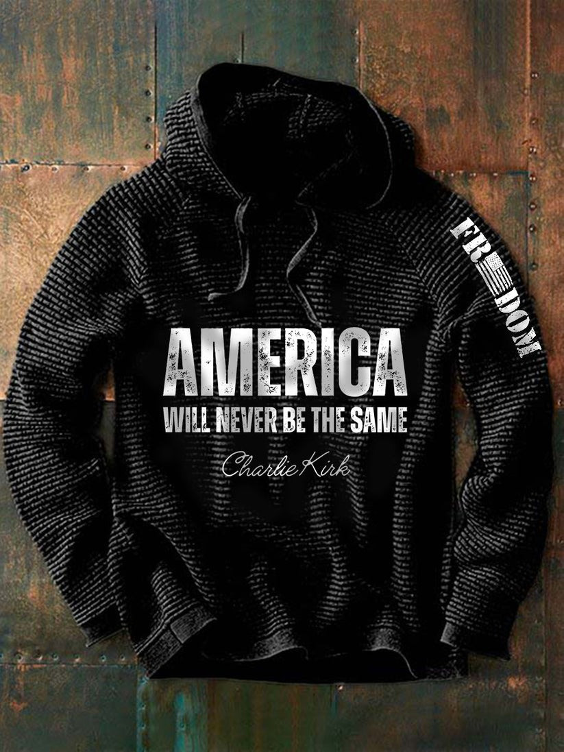 Red Charlie Kirk Freedom Hoodie America I Will Never Be The Same Wear Red For Oct 14 Day