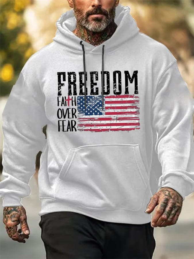 Red Charlie Kirk Freedom Hoodie Faith Over Fear Turning Point USA TPUSA Merch Apparel
