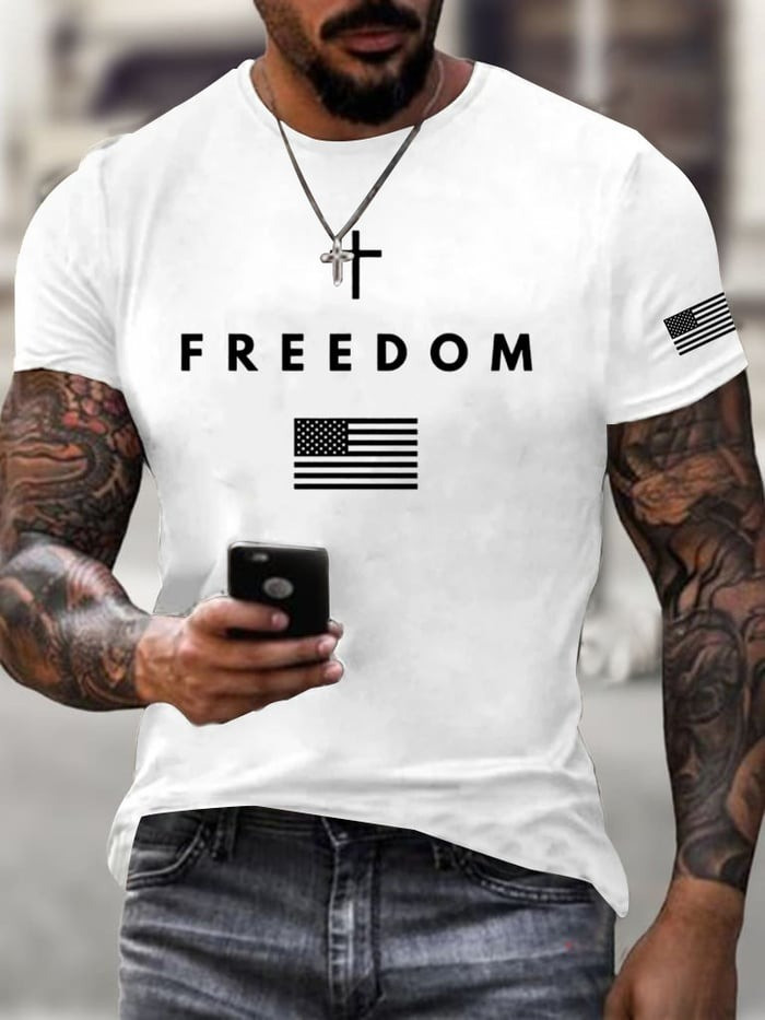 Red Charlie Kirk Freedom Shirt American Flag TPUSA Merch Wear Red On October 14 Day Tee