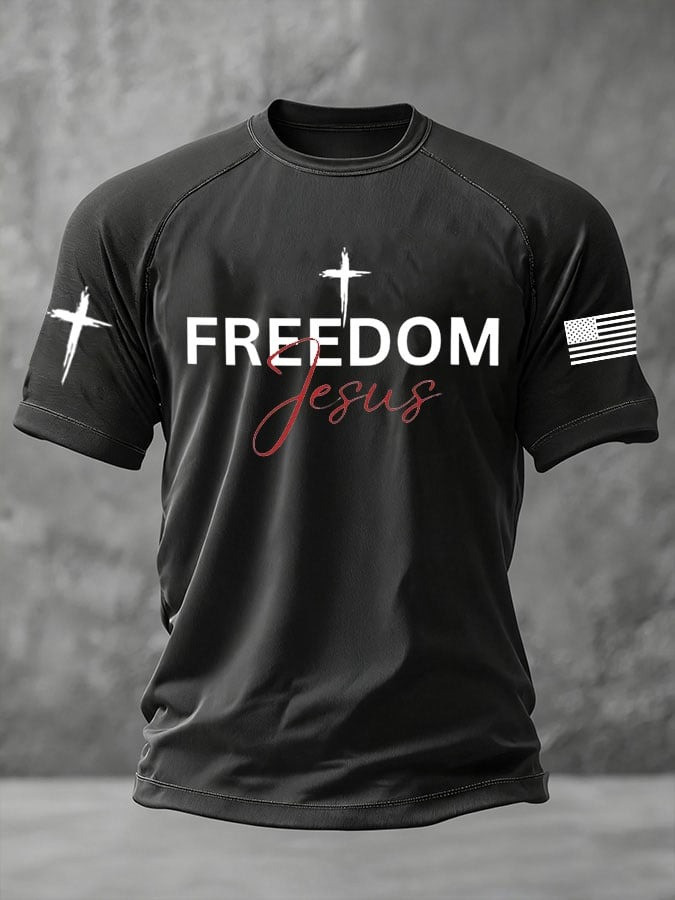 Red Charlie Kirk Freedom Tee Shirt Jesus Faith Cross Wear Red For Charlie Kirk Day Memorial