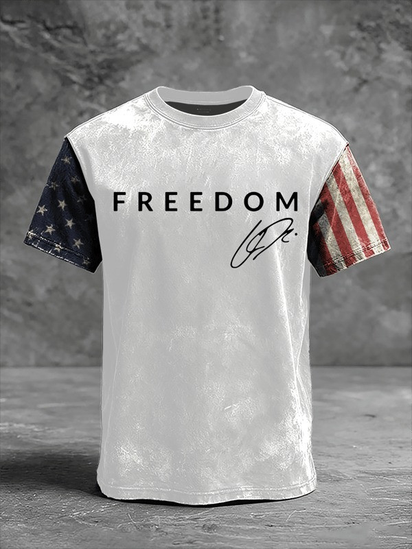 Red Charlie Kirk Freedom Tee Shirt Signed Wear Red Day Clothes Charlie Kirk Memorial Merch - Image 3