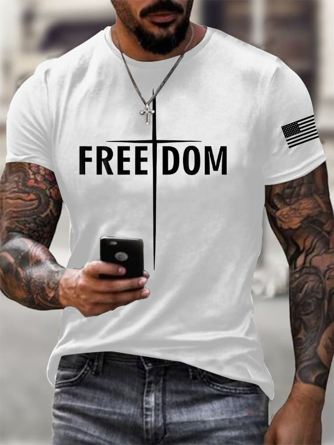Red Charlie Kirk Freedom Tee Shirt Support Wear Red For Charlie Kirk Day Oct 14 Merch Store - Image 3