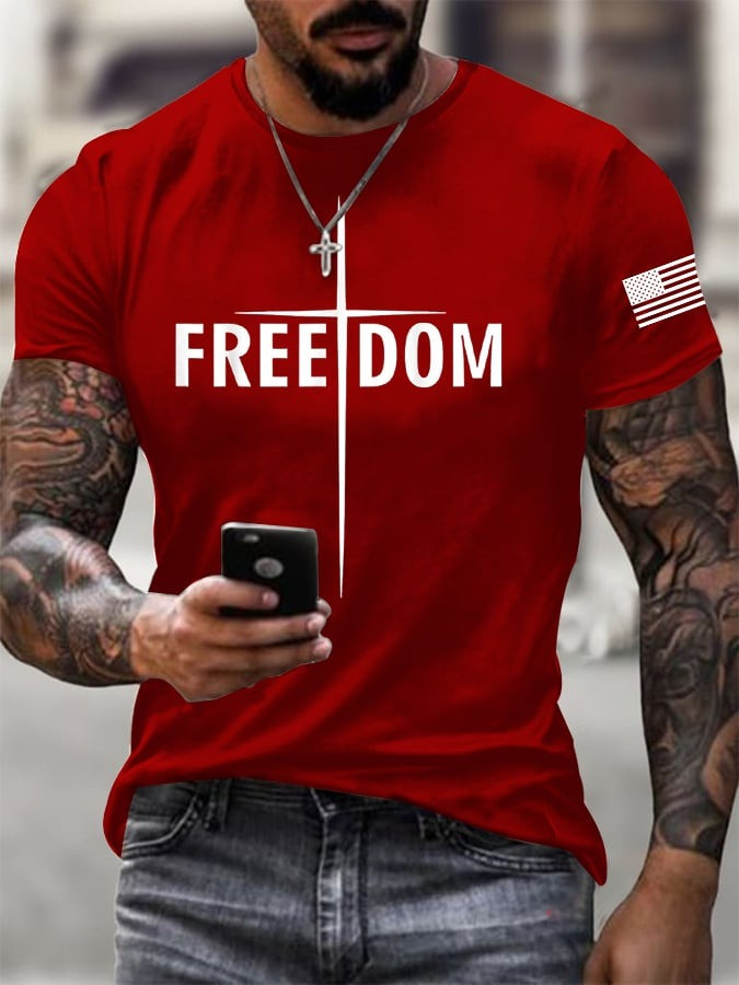 Red Charlie Kirk Freedom Tee Shirt Support Wear Red For Charlie Kirk Day Oct 14 Merch Store - Image 2