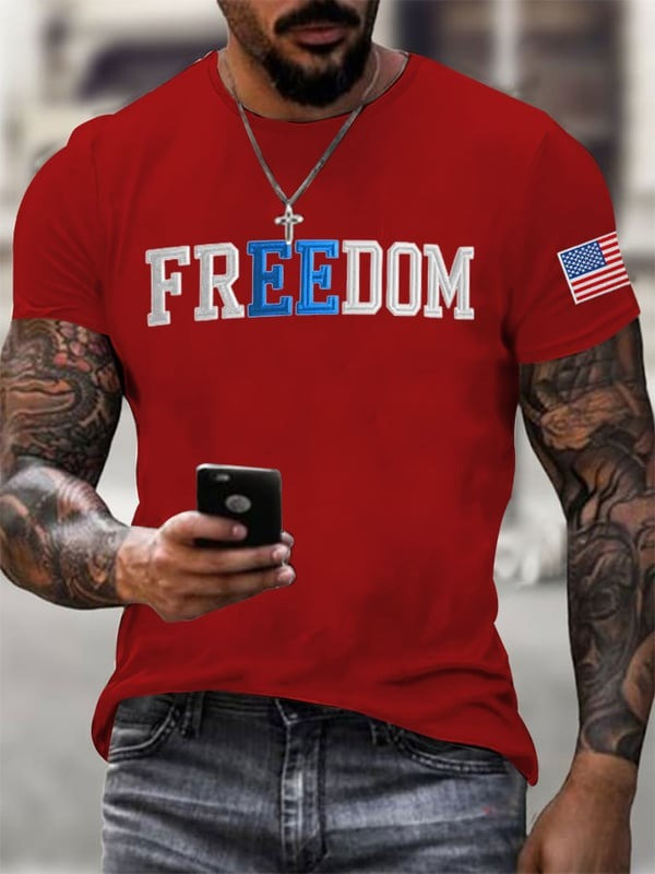 Red Charlie Kirk Freedom Tee Shirt Wear Red For Charlie Kirk Day Oct 14 Memorial Merch