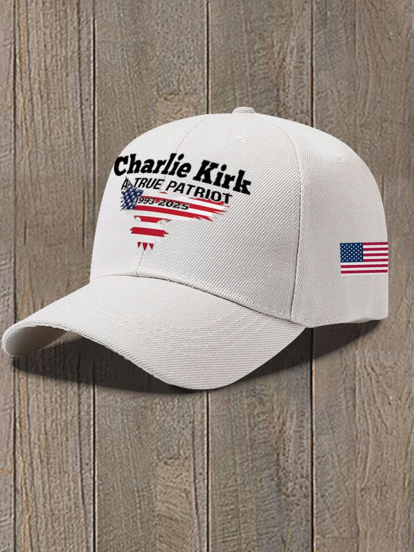 Red Charlie Kirk Hat A True Patriot Memorial Baseball Cap Wear Red For Charlie Kirk Day 2025