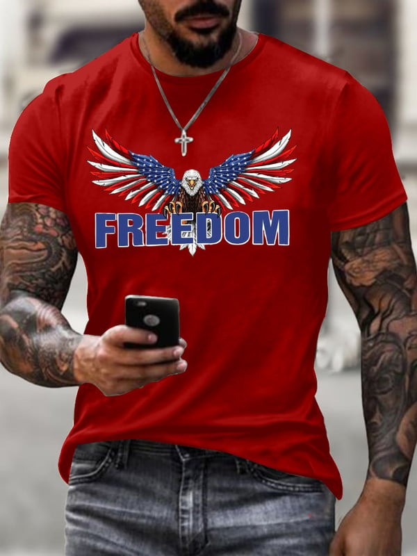 Red Eagle Charlie Kirk Freedom Tee Shirt Wear Red For Charlie Kirk Day October 14 Merch - Image 2