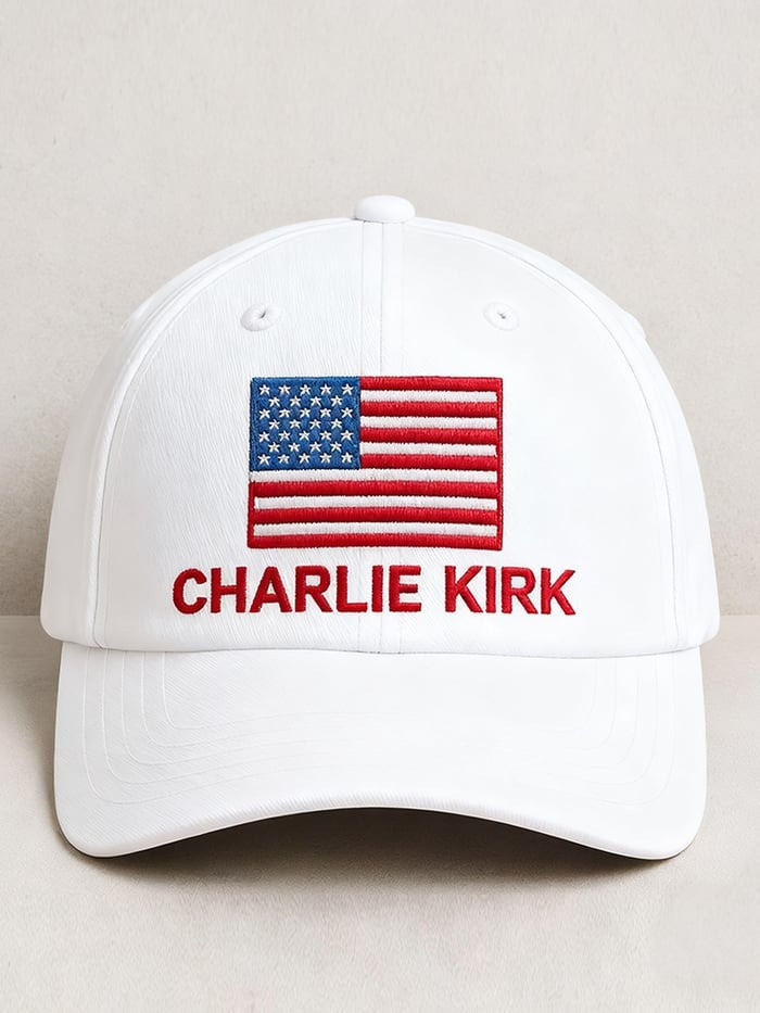 Red Freedom Charlie Kirk Hat American Flag Turning Point TPUSA Tribute Commemorative Cap - Image 3
