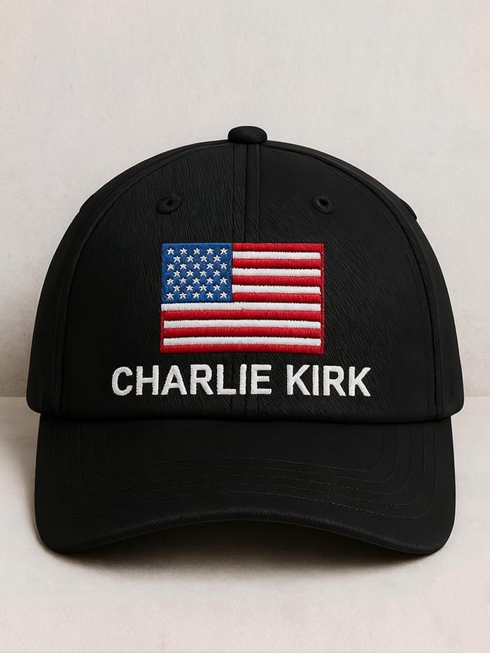 Red Freedom Charlie Kirk Hat American Flag Turning Point TPUSA Tribute Commemorative Cap