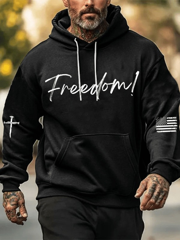 Red Freedom Charlie Kirk Hoodie Turning Point USA Flag Wear Red On October 14 Day Tribute