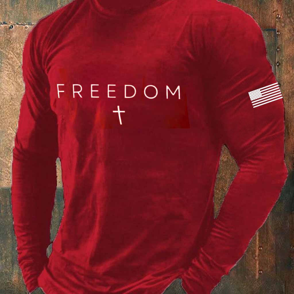 Red Freedom Charlie Kirk Shirt Cross Faith Turning Point USA Wear Red On October 14 Day - Image 4