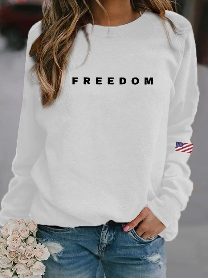 Red Freedom Charlie Kirk Women's Sweatshirt Honor Tribute To Charlie Kirk Clothing For Sale - Image 2