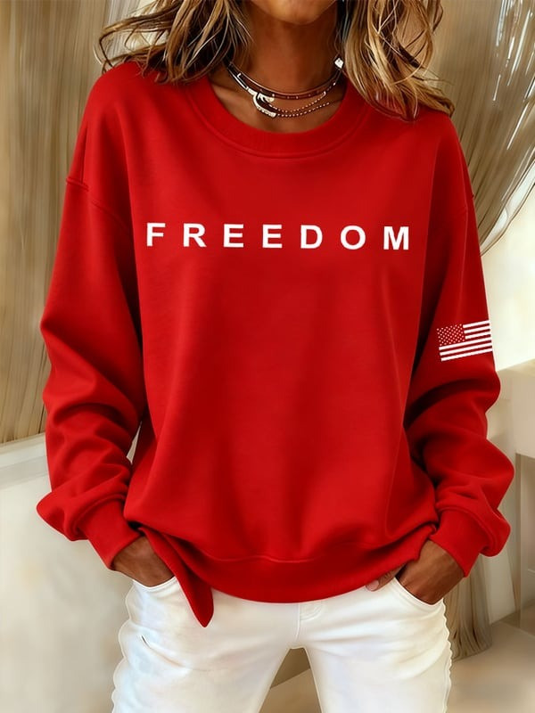 Red Freedom RIP Charlie Kirk Sweatshirt Wear Red For Charlie Kirk Funeral Memorial Day Merch