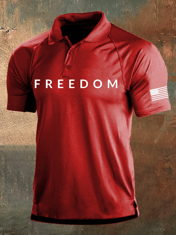 Red RIP Charlie Kirk Freedom Men's Polo Shirt Wear Red For Charlie Kirk Day 2025 Clothing - Image 2