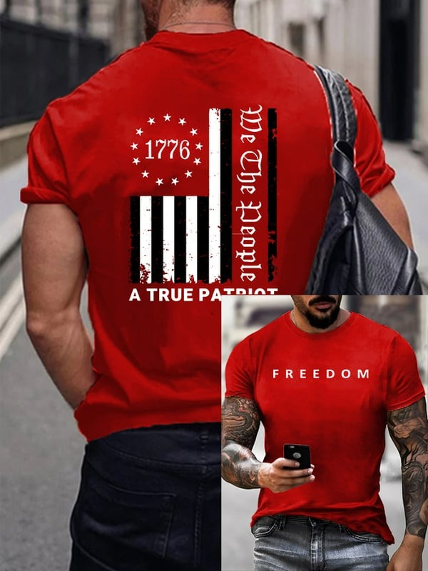 Red RIP Charlie Kirk Freedom Tee Shirt We The People Honor A True Patriot Memorial Apparel - Image 2