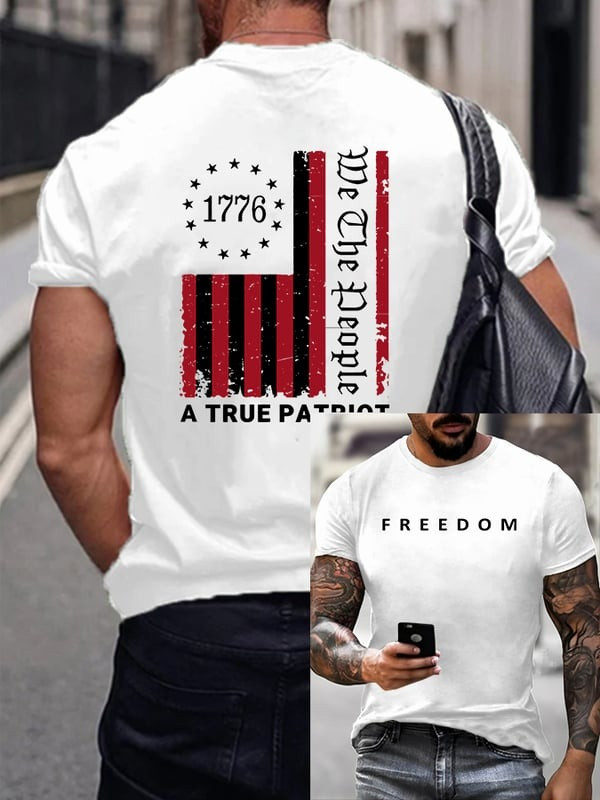 Red RIP Charlie Kirk Freedom Tee Shirt We The People Honor A True Patriot Memorial Apparel - Image 3