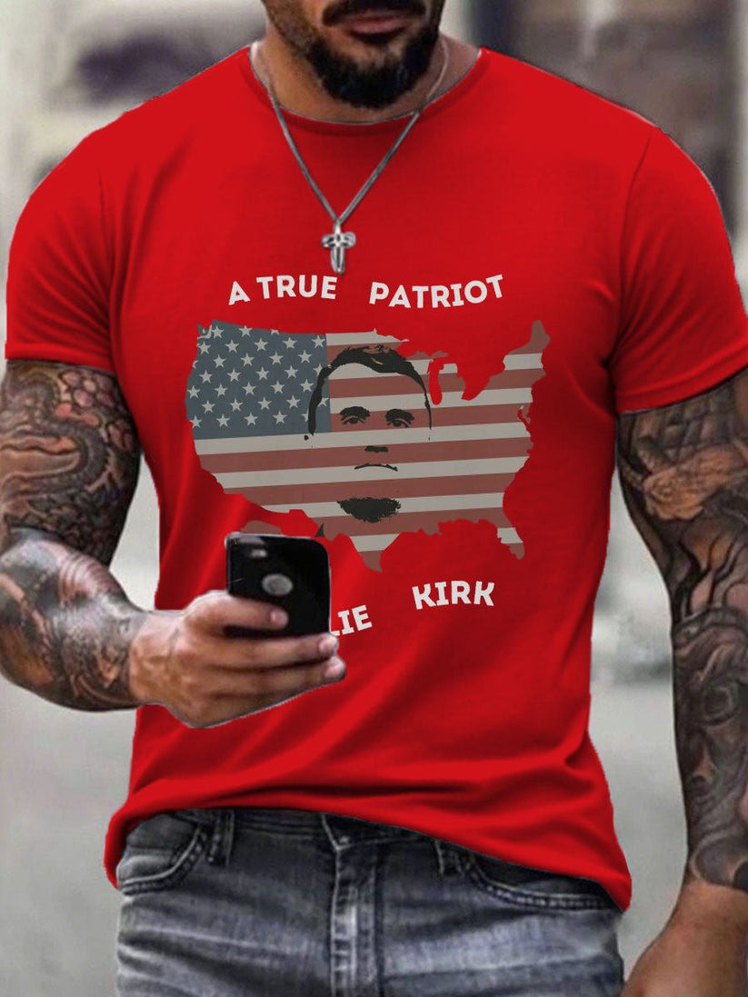 Red RIP Charlie Kirk Shirt Honor A True Patriot Wear Red For October 14 Charlie Kirk Day - Image 3