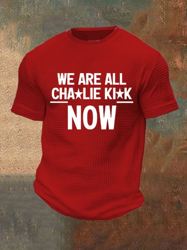 Red We Are All Charlie Kirk Now T-Shirt Support Wear Red For Charlie Kirk Day 2025 Clothing - Image 2