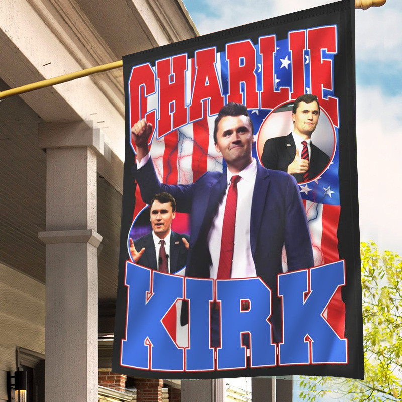 Rest In Peace Charlie Kirk American Flag Tribute RIP Charlie Memorial Flag Turning Point USA