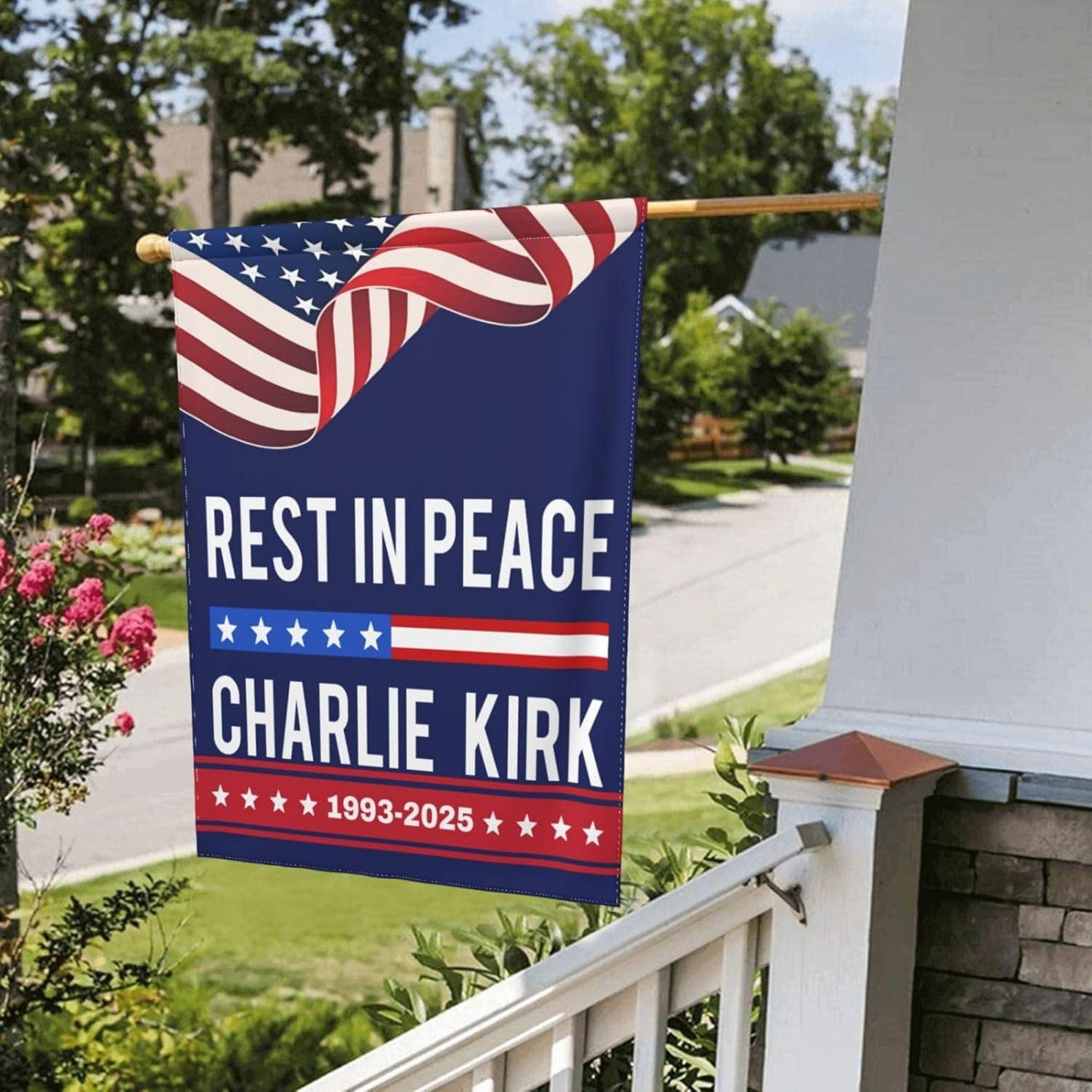 Rest In Peace Charlie Kirk Freedom Flag 1993 2025 Charlie Kirk 47 Trump Supporters Merch
