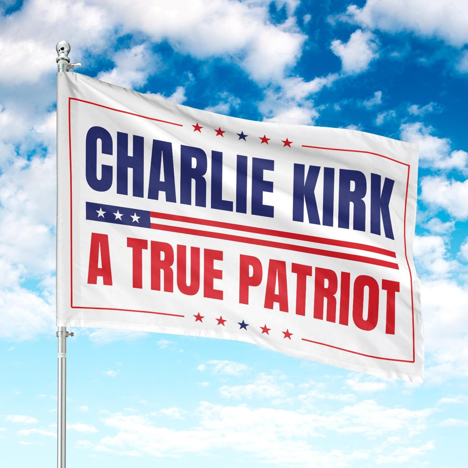 RIP Charlie Kirk A True Patriot Flag Pray Justice For Charlie Kirk Support Merchandise