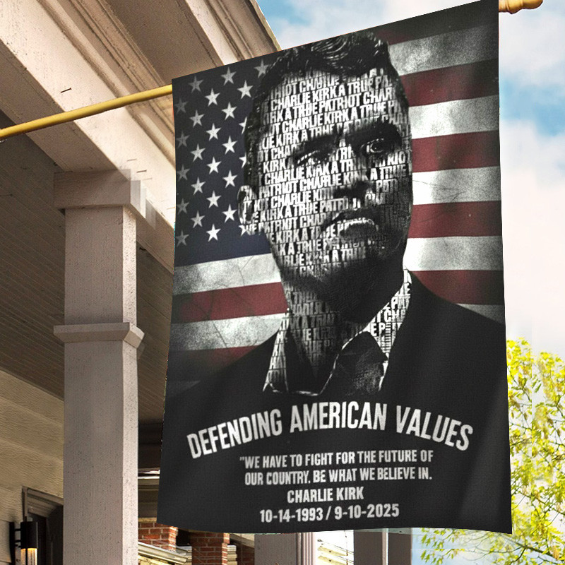 RIP Charlie Kirk American Flag Defending American Values The Turning Point USA TPUSA Merch