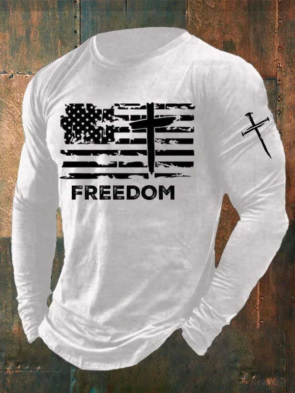 RIP Charlie Kirk Freedom Long Sleeve Shirt Men's American Flag Support Clothing Merch Store